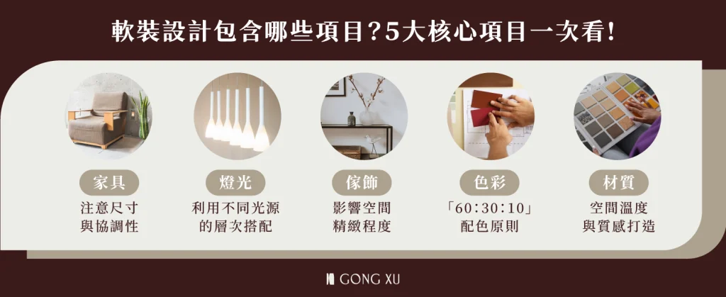 軟裝設計包含哪些項目？5大核心項目一次看!